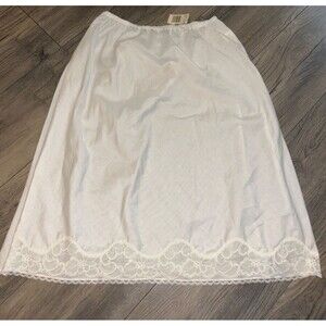 Vintage NWT Made in USA Women's White Cotton Half Slip Size XL